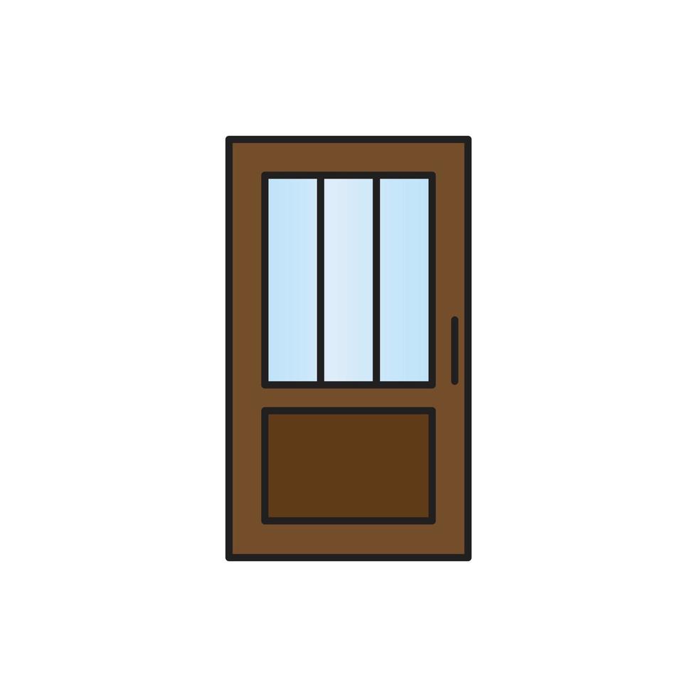 vector de puerta para presentación de icono de símbolo de sitio web