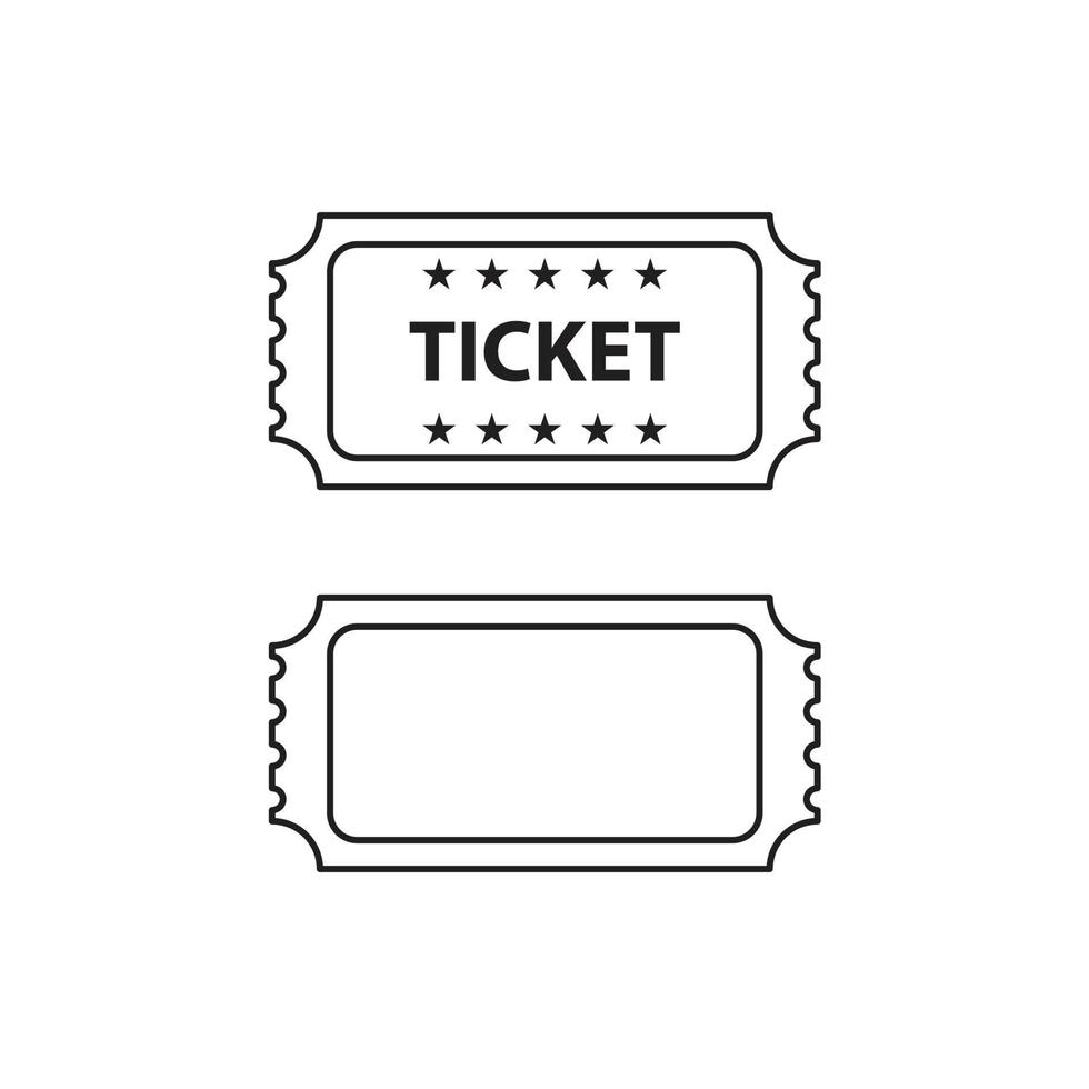 vector de boleto para el icono del símbolo del sitio web