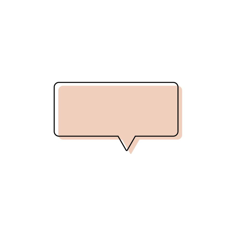 Modern speech bubble frame for comic text isolated white background. Empty outline bubble for speech text. Dialog empty cloud, cartoon box. vector