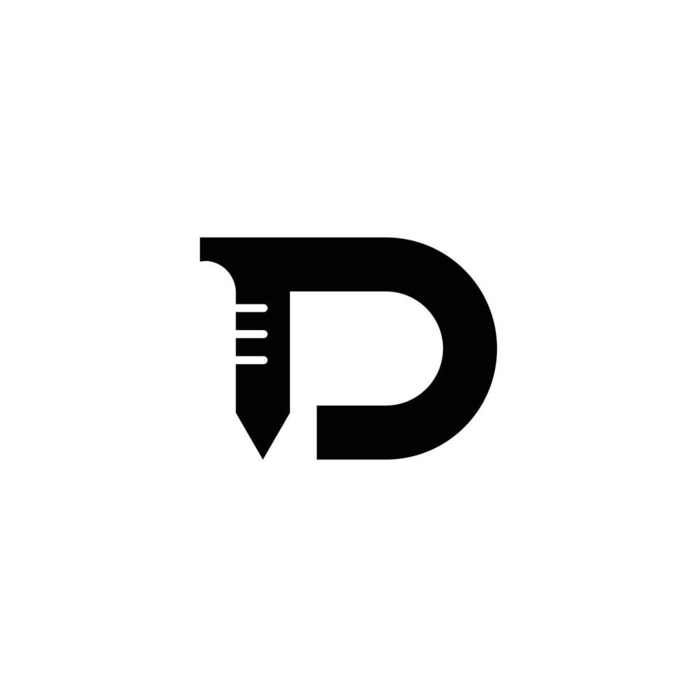 letter d Logo Design Vector. Good for Real Estate, Construction, Apartment, Building, House and Architectur vector