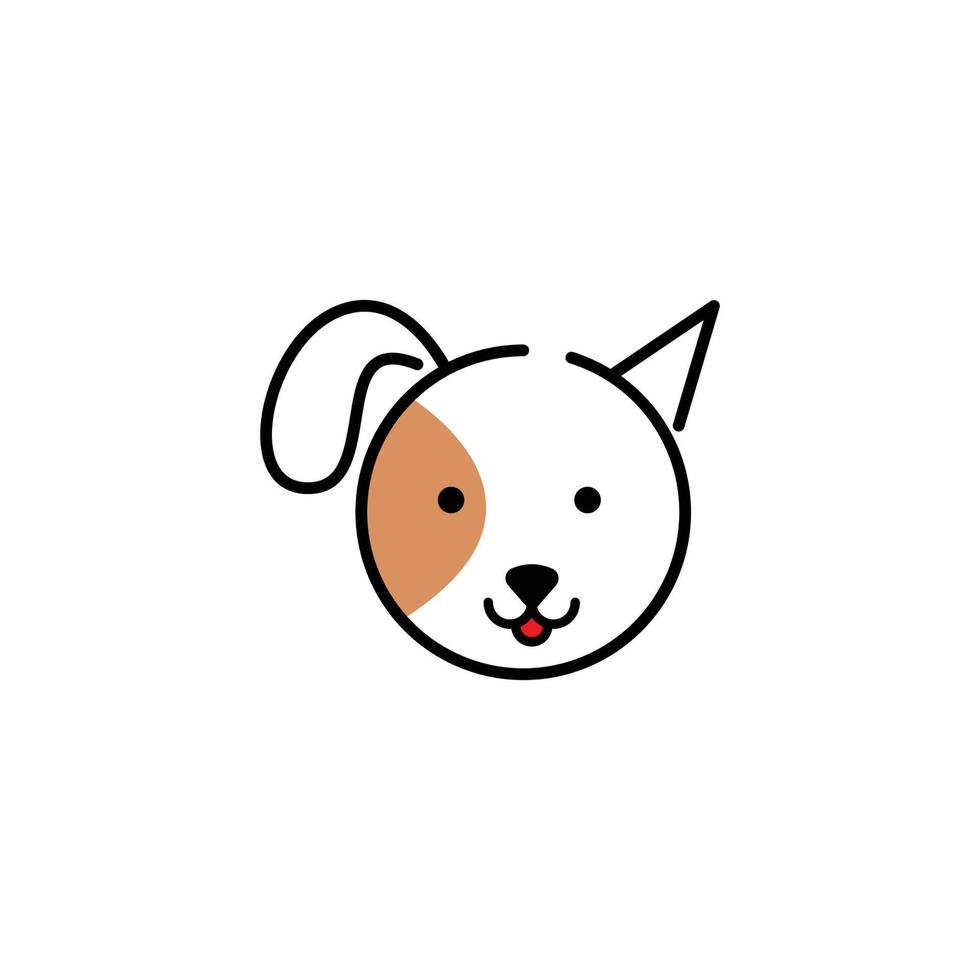 Modern Pet Logo Design. Dog and cat icon. Vector art Illustration