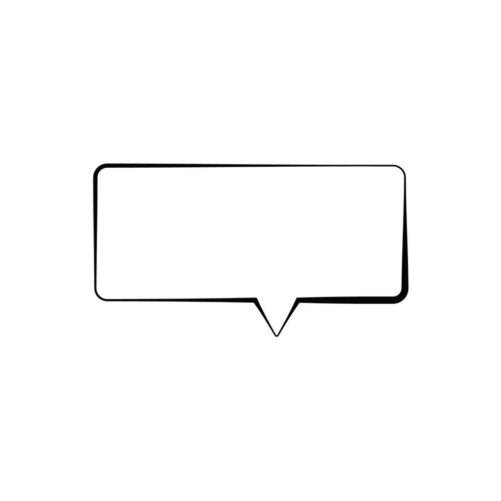 speech bubble frame for comic text isolated white background. Empty outline bubble for speech text. Dialog empty cloud, cartoon box. vector