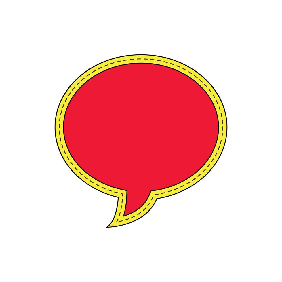 red and yellow speech bubbles vector