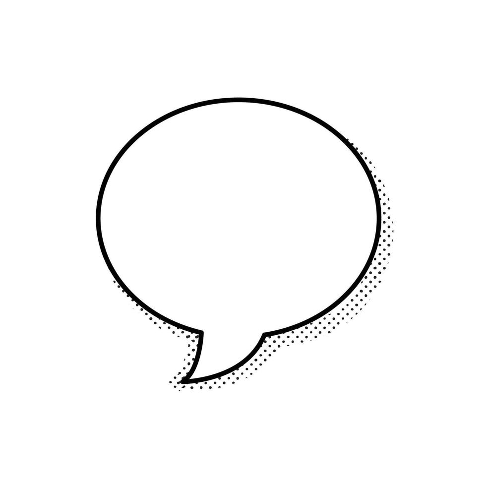 speech bubble frame for comic text isolated white background. Empty outline bubble for speech text. Dialog empty cloud, cartoon box. vector