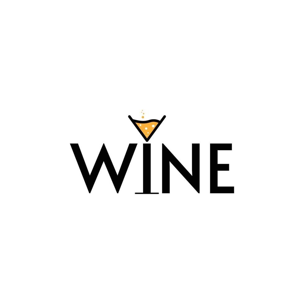 icono de vino. vector de logotipo de contorno de uva de vino. diseño de emblema