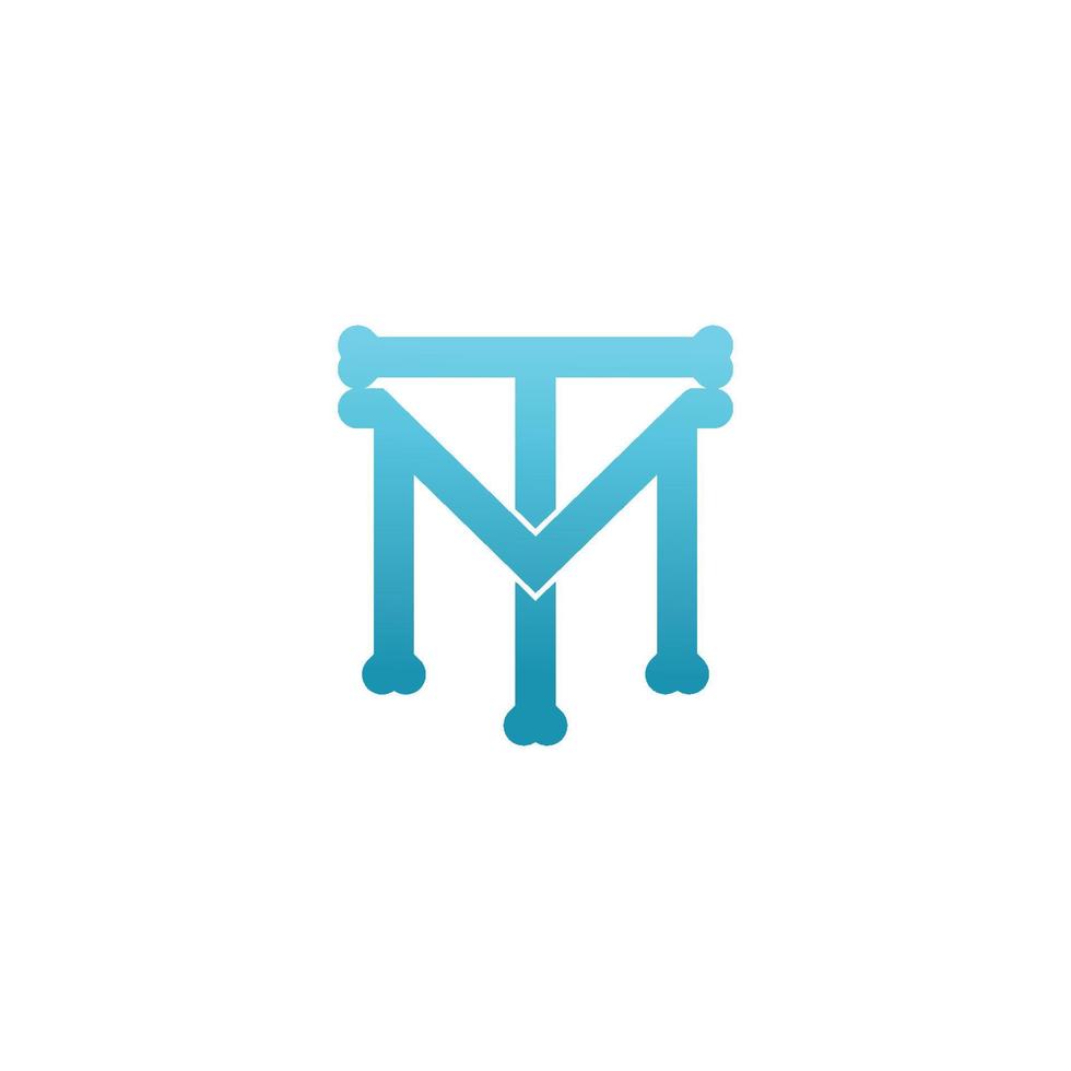 MT Logo Design Template Vector Graphic Branding Element.