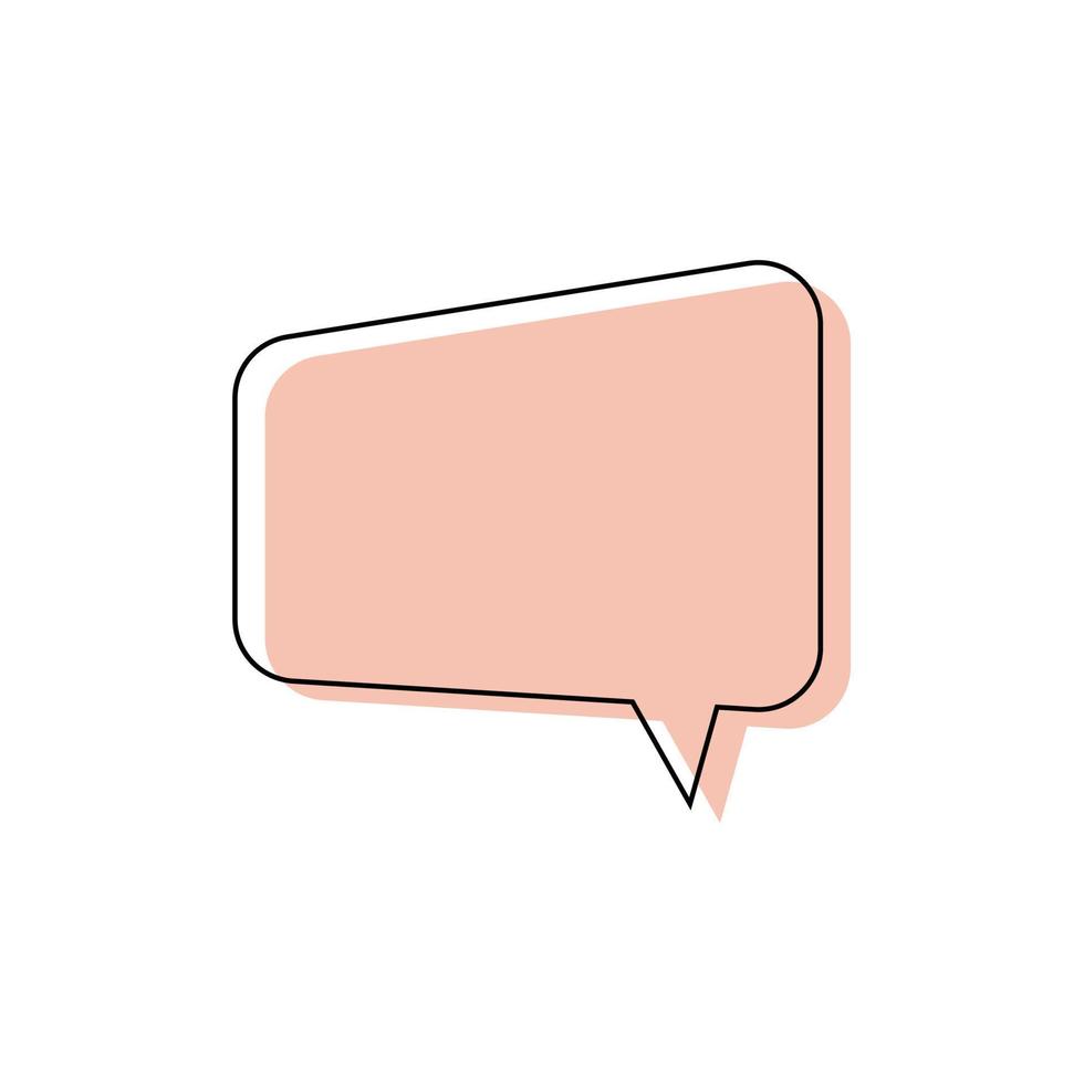 Modern speech bubble frame for comic text isolated white background. Empty outline bubble for speech text. Dialog empty cloud, cartoon box. vector