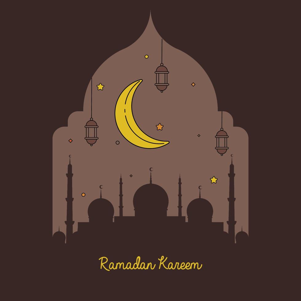 ramadan kareem banner background design illustration vector