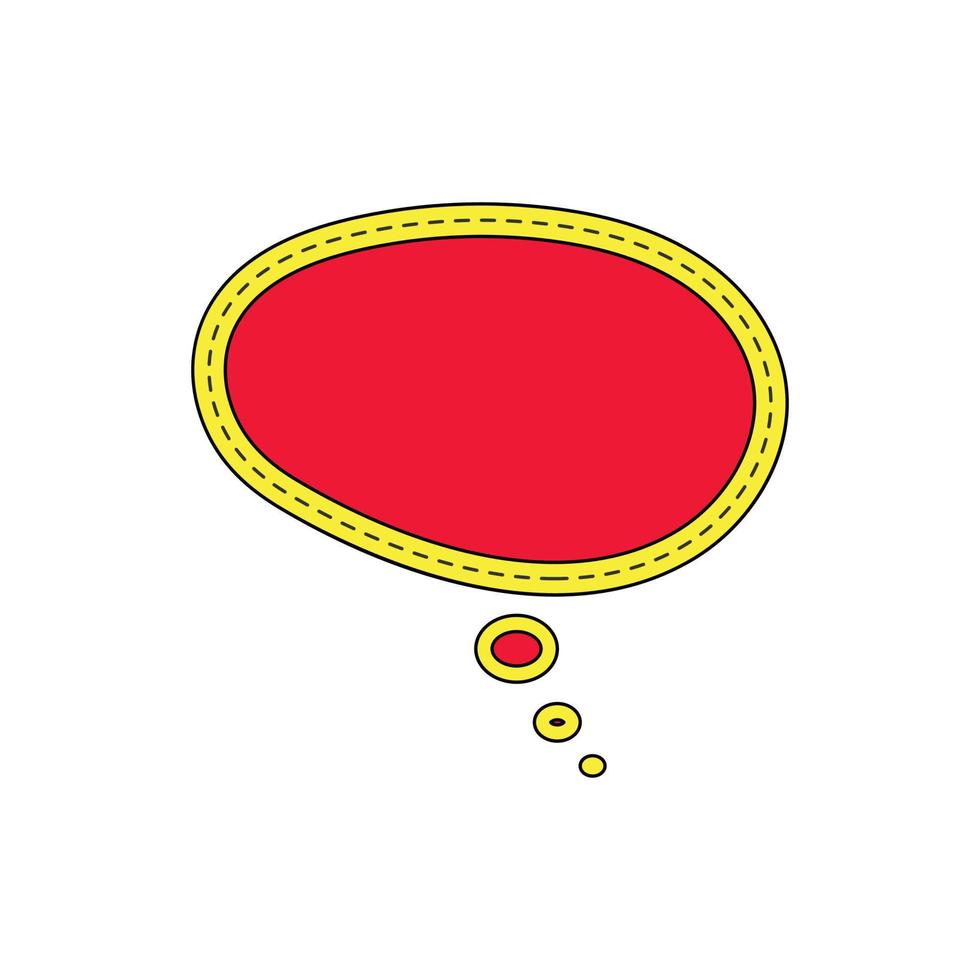 red and yellow speech bubbles vector