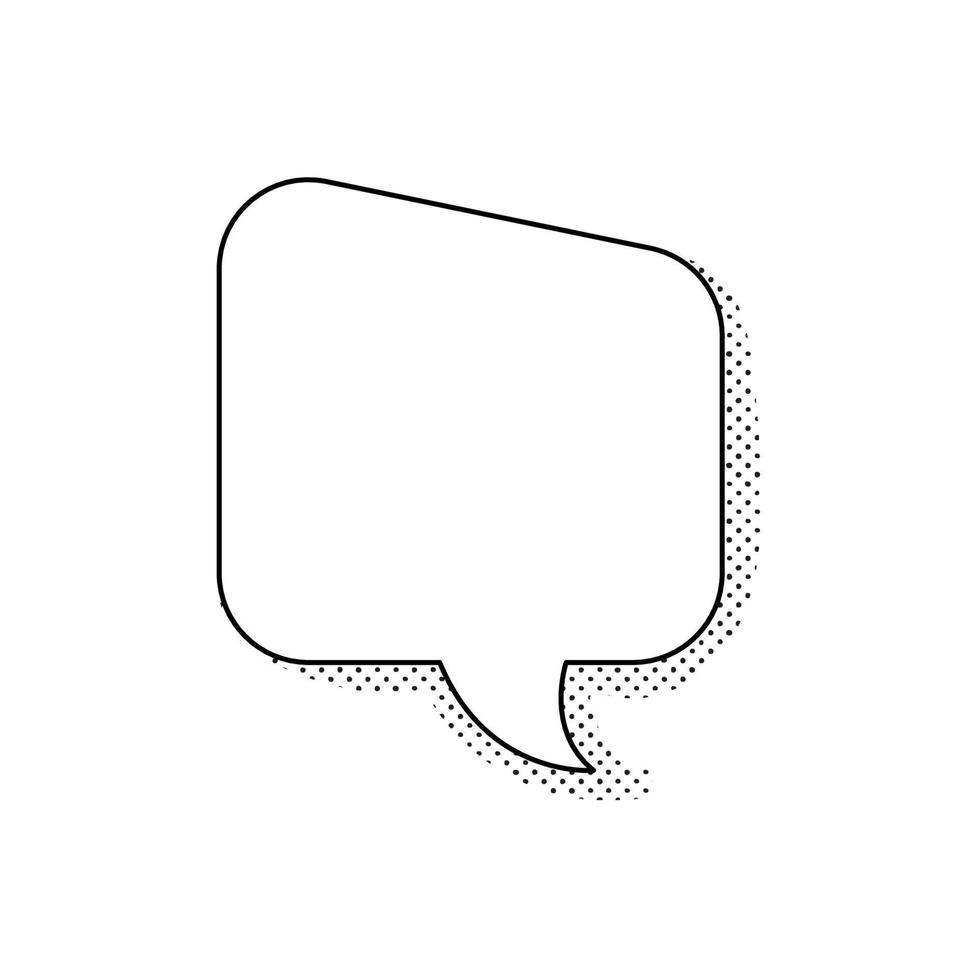 speech bubble frame for comic text isolated white background. Empty outline bubble for speech text. Dialog empty cloud, cartoon box. vector