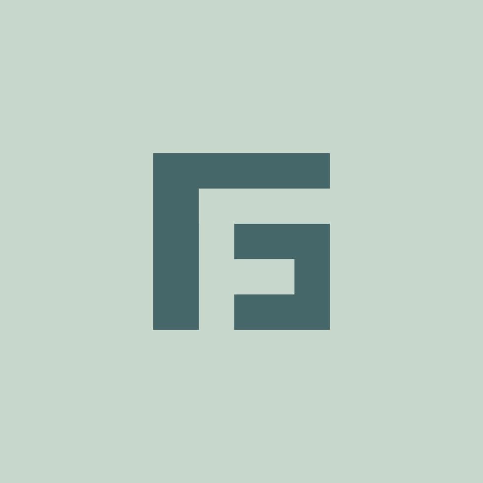 Modern F Letter negative spcce Logo Design. vector