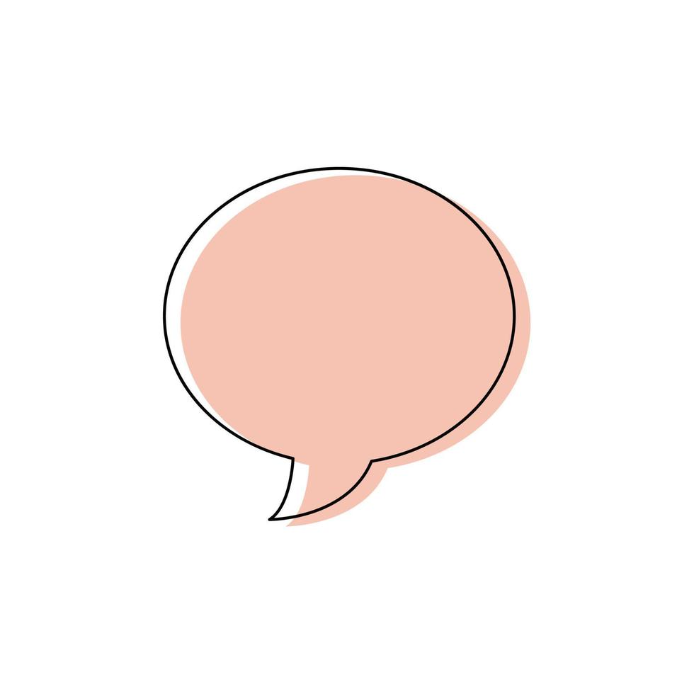 Modern speech bubble frame for comic text isolated white background. Empty outline bubble for speech text. Dialog empty cloud, cartoon box. vector