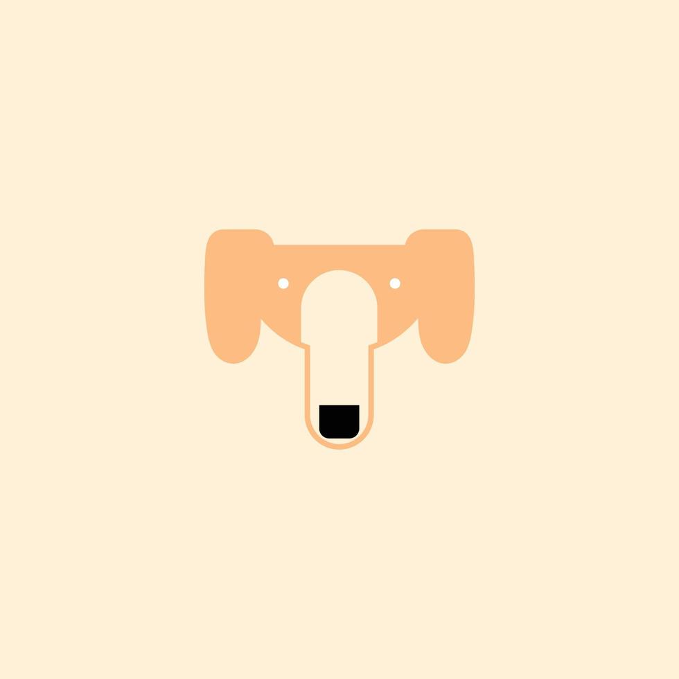 Head Pet Logo Design.Dog icon symbol. Vector art Illustration