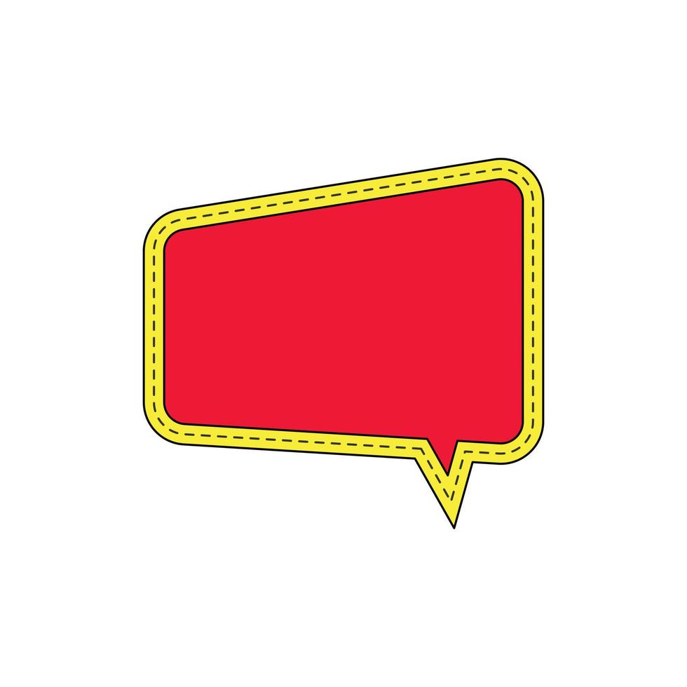 red and yellow speech bubbles vector