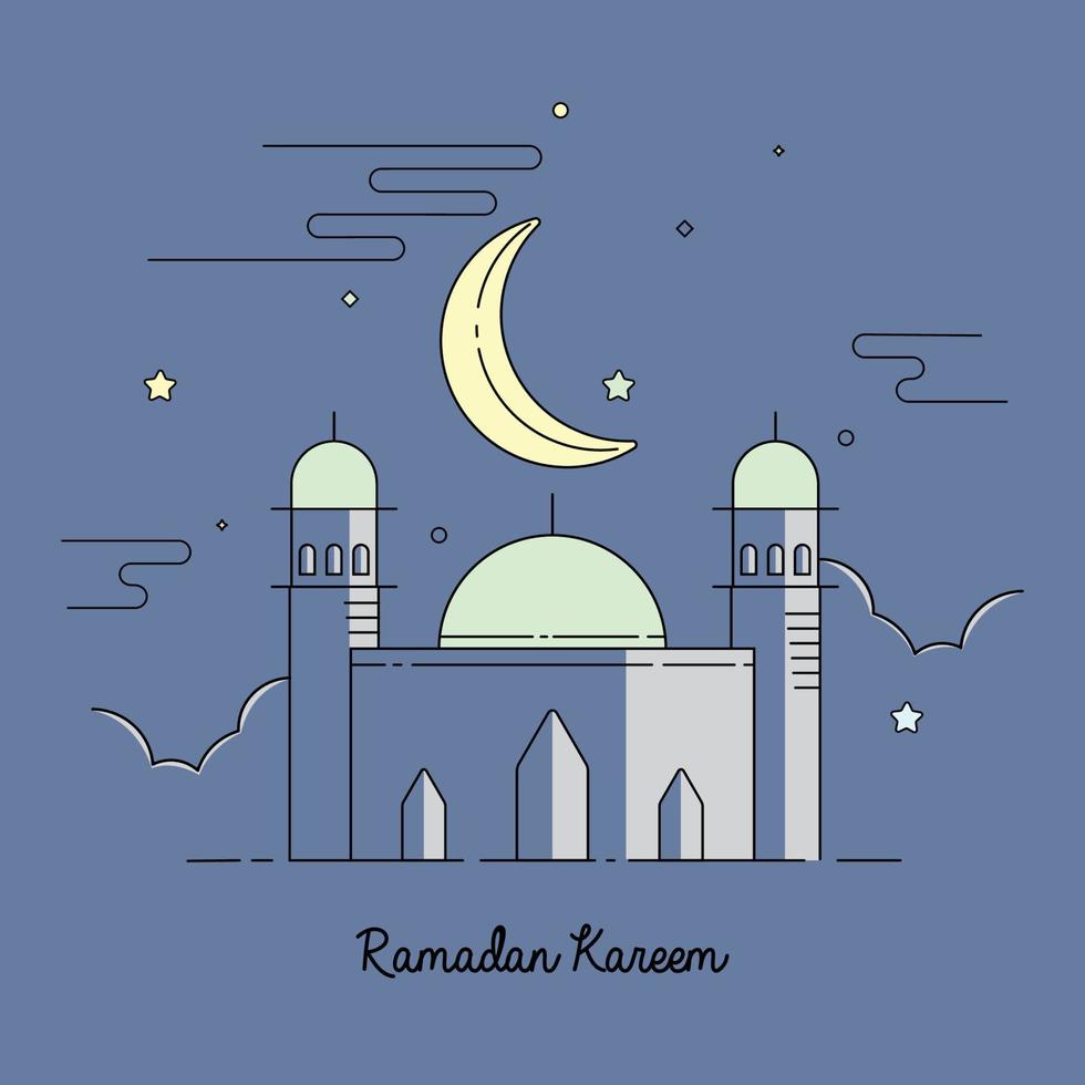 ramadan kareem banner background design illustration vector
