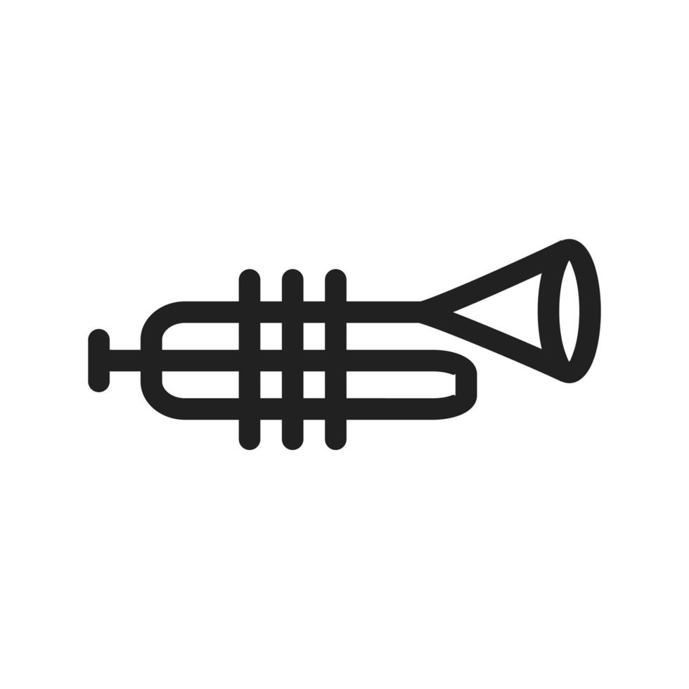 icono de línea de trompeta vector