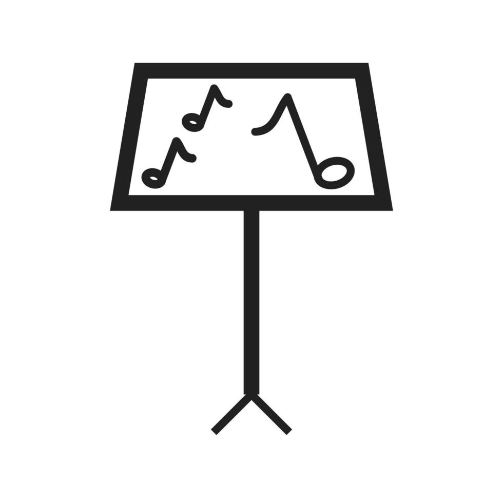 Music Stand Line Icon vector