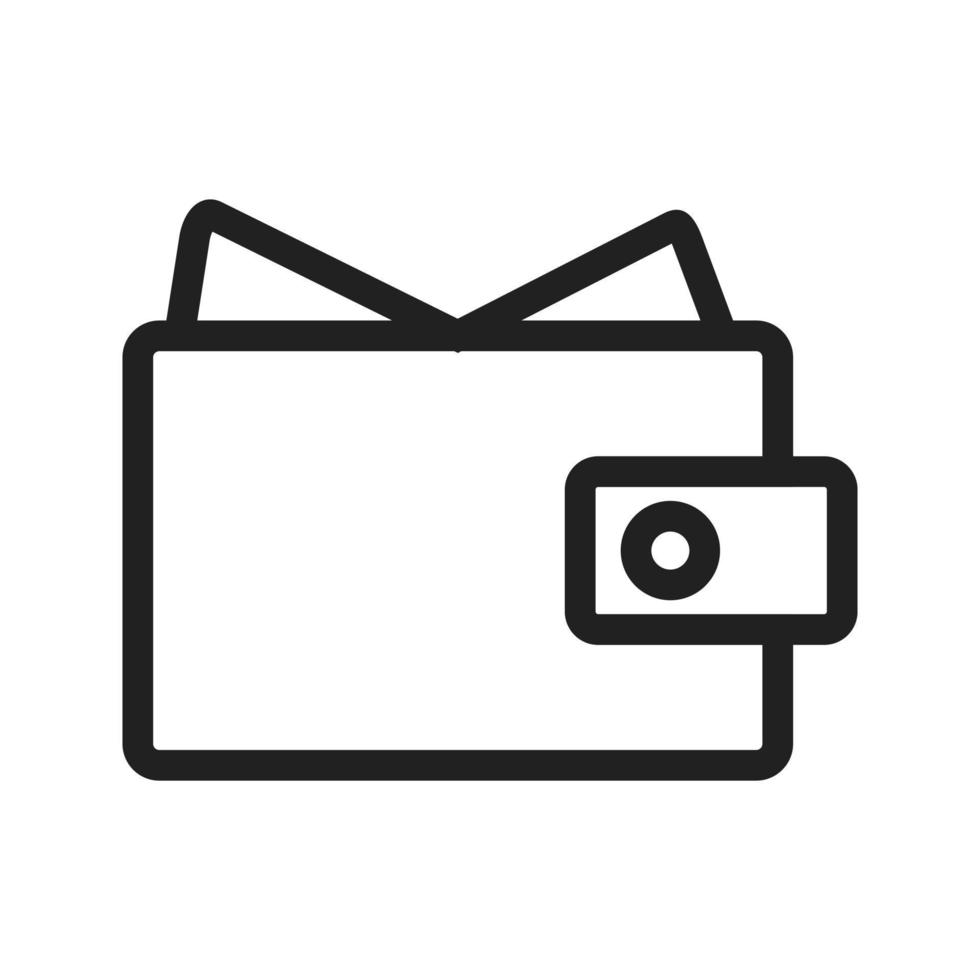 Wallet full of money Line Icon vector