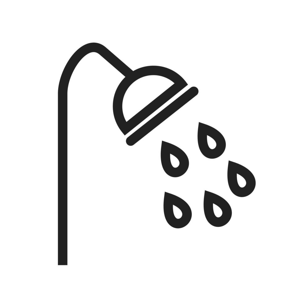Shower Line Icon vector