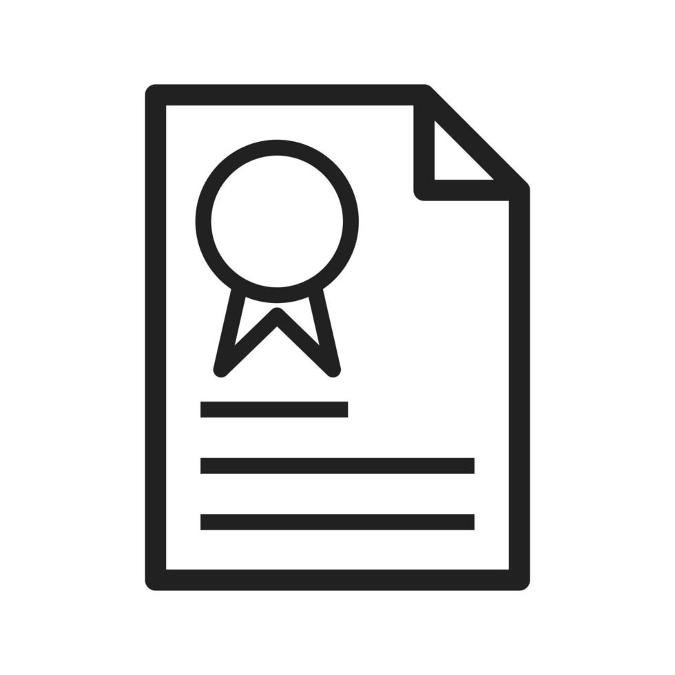 Certification Line Icon vector