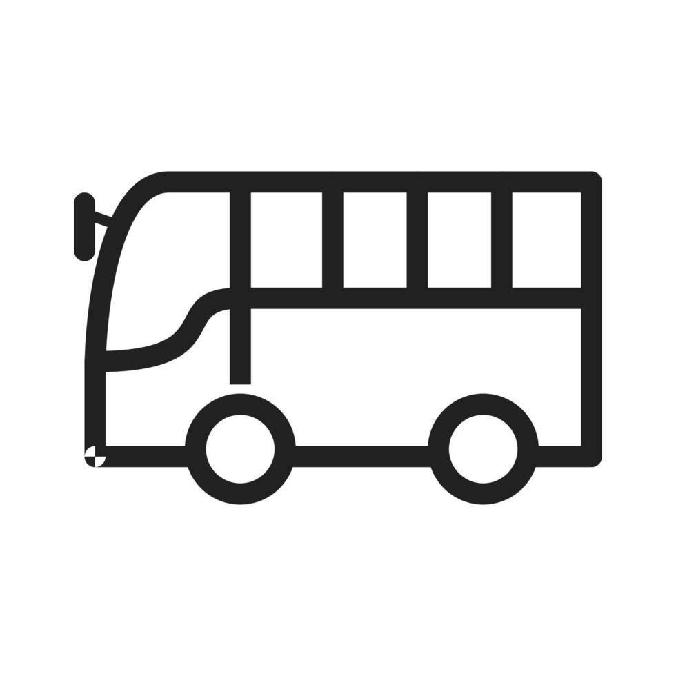Delivery Bus Line Icon vector