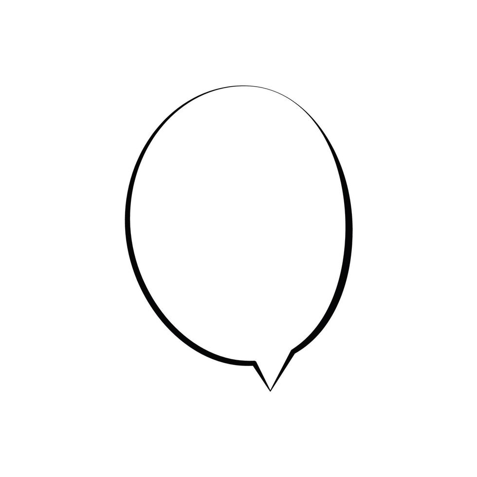 speech bubble frame for comic text isolated white background. Empty outline bubble for speech text. Dialog empty cloud, cartoon box. vector