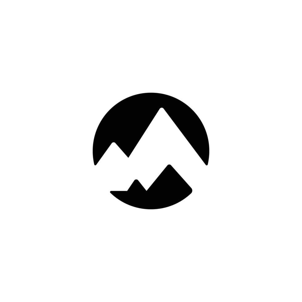 Mountain Logo Design. Good for outdoor adventure, hiking, and travel. Vector art illustration