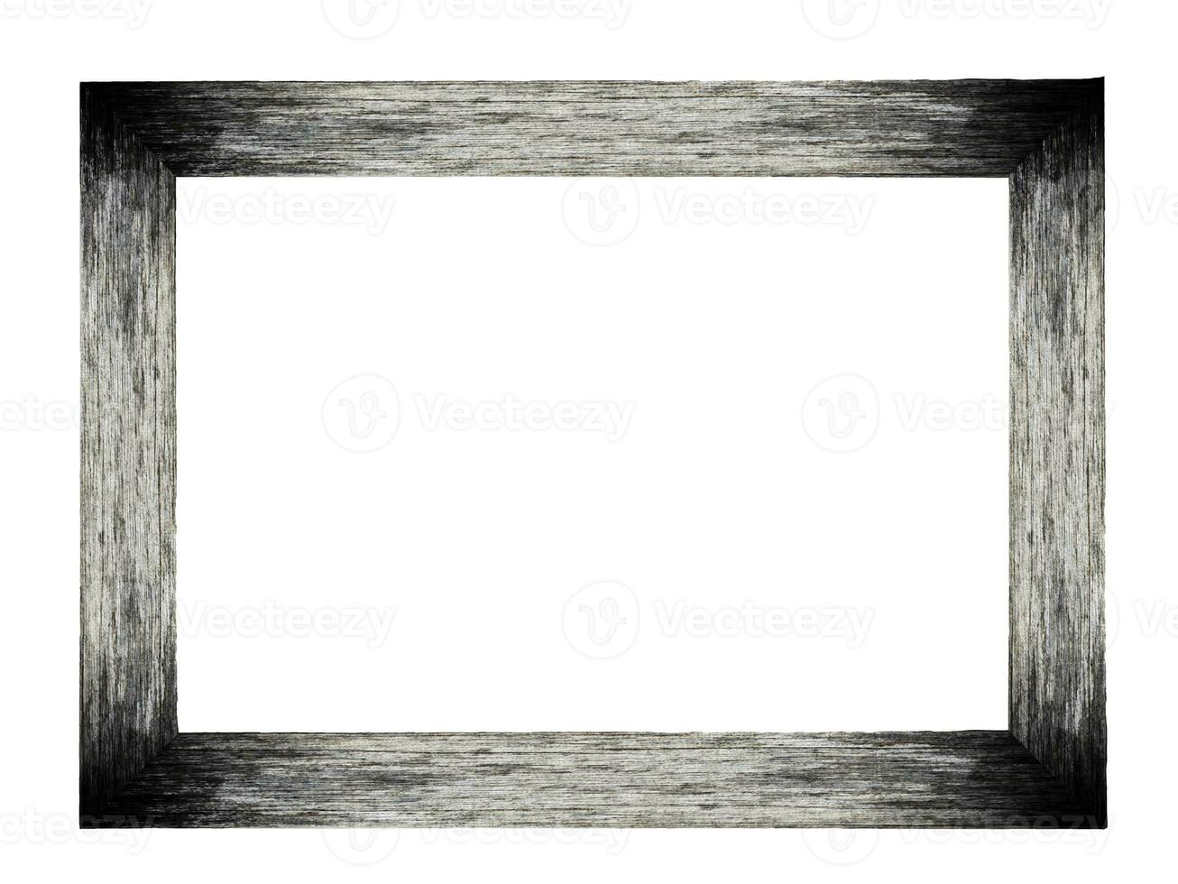 Wooden picture frame isolated on white background. with clipping path. photo