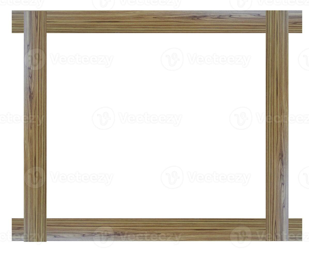 Wooden picture frame isolated on white background. with clipping path. photo