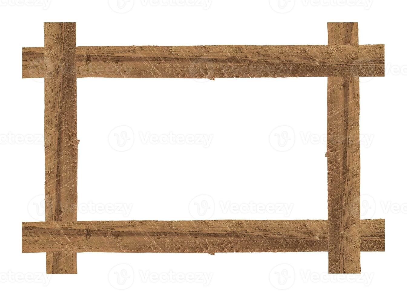 Wooden picture frame isolated on white background. with clipping path. photo