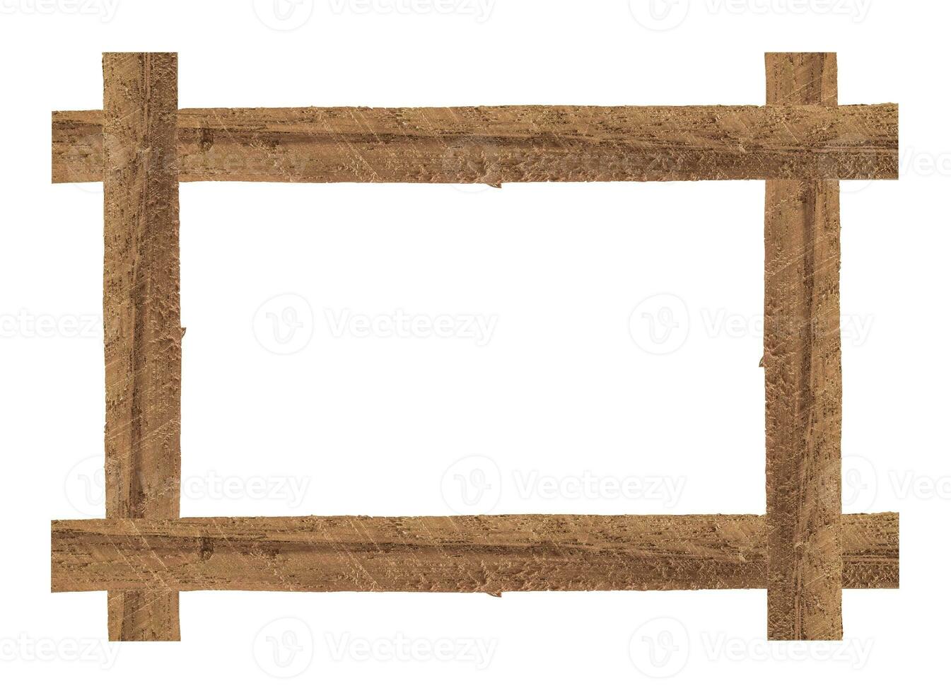 Wooden picture frame isolated on white background. with clipping path. photo