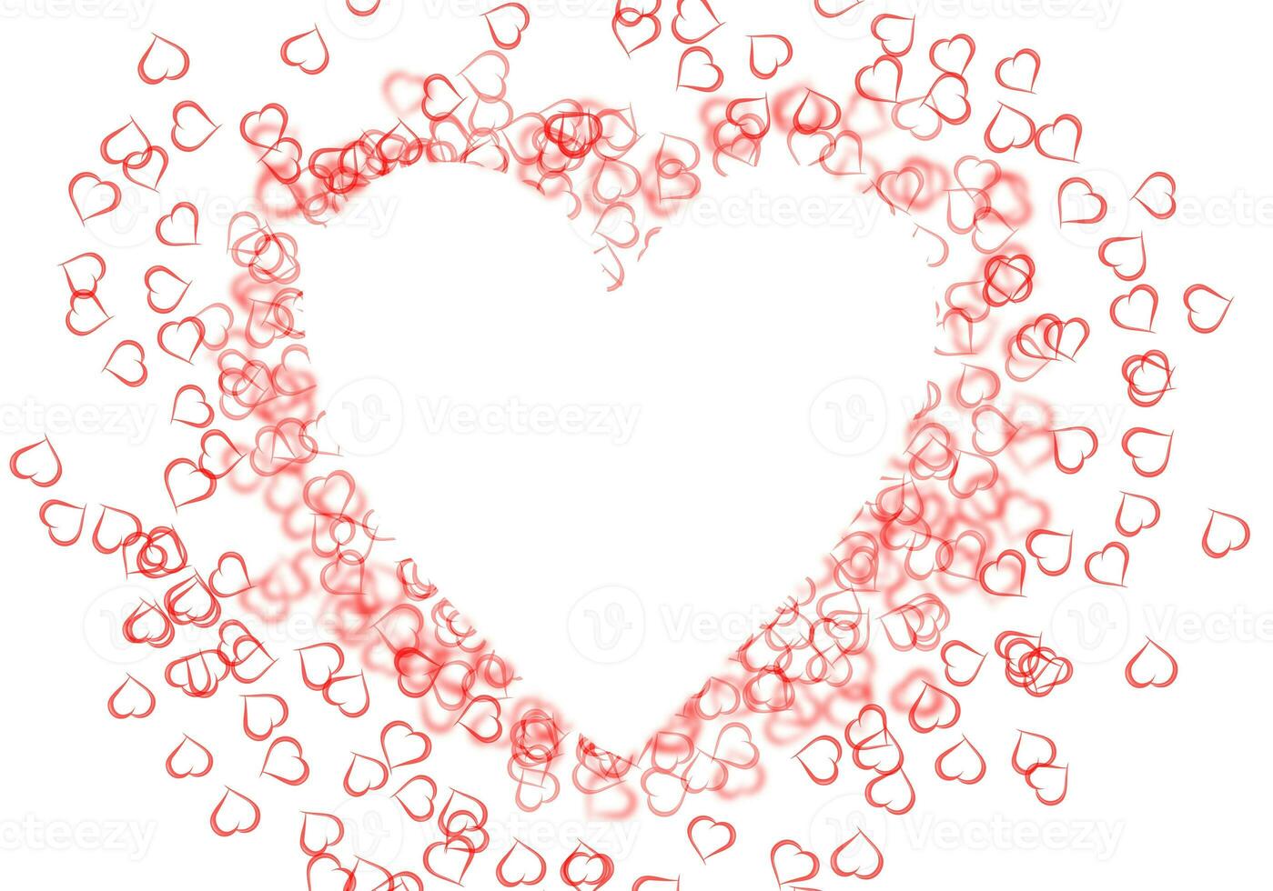 Red hearted background with white heart frame inside. photo