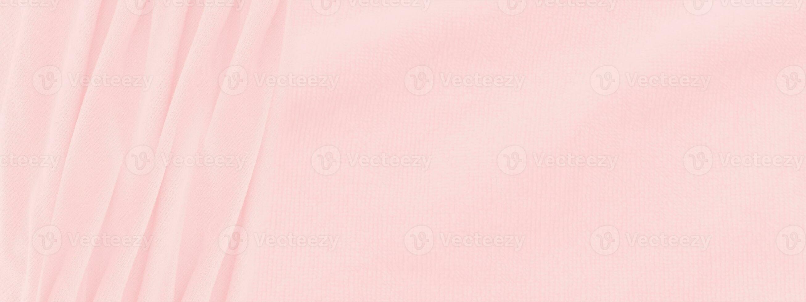 Abstract pink fabric texture background. panorama picture photo