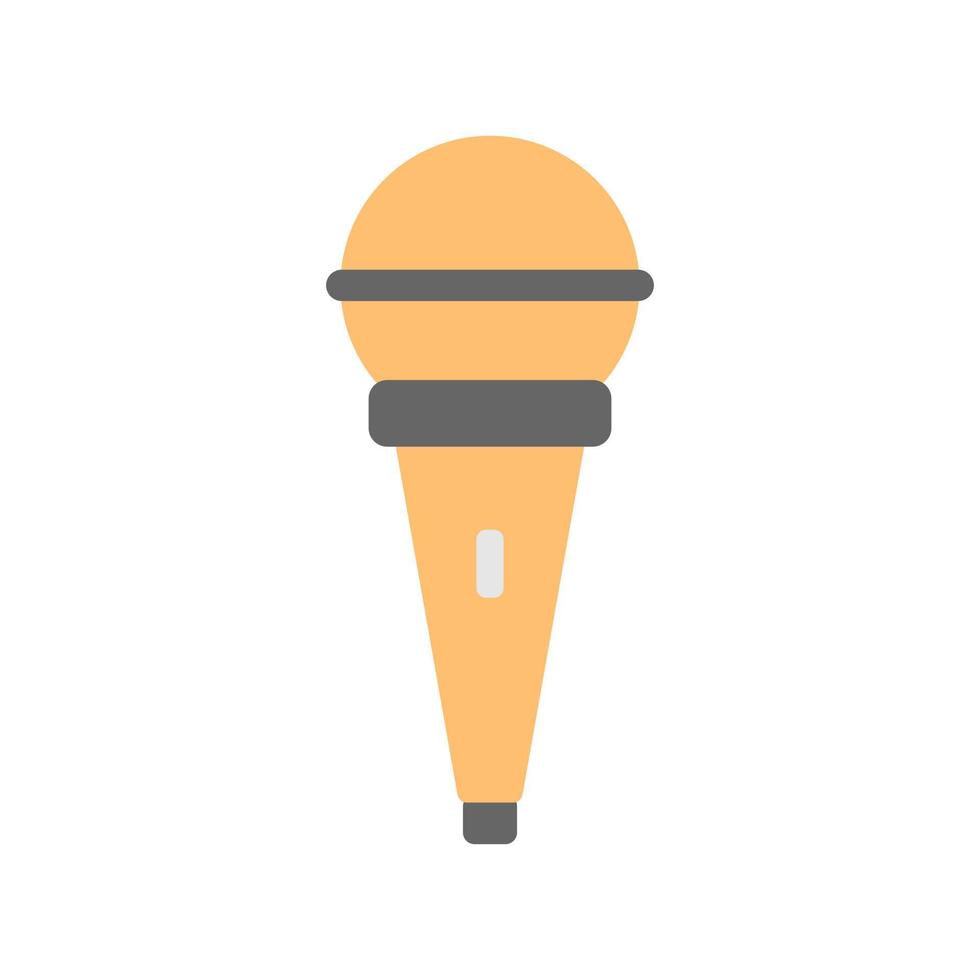 Microphone for radio or music entertainment in minimal cartoon style vector