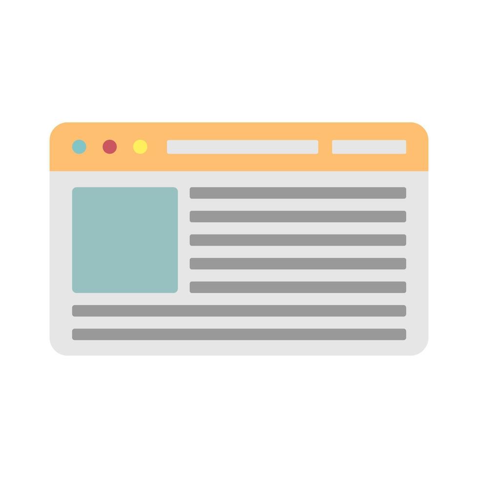 Web page interface design in minimal cartoon style vector