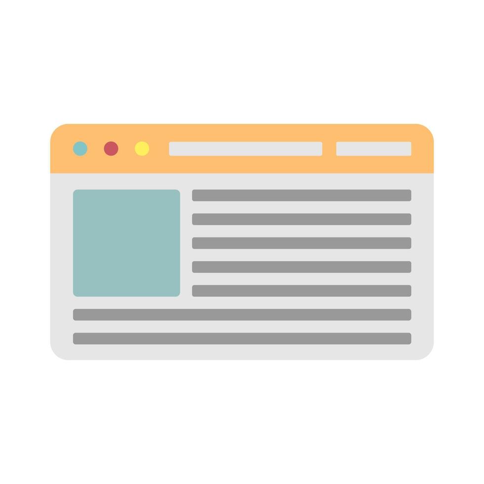 Web page interface design in minimal cartoon style vector