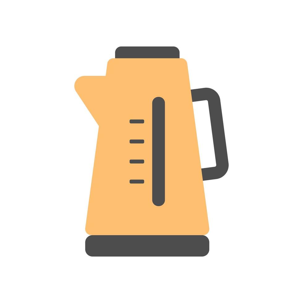 Vector illustration of Electric kettle in minimal cartoon style