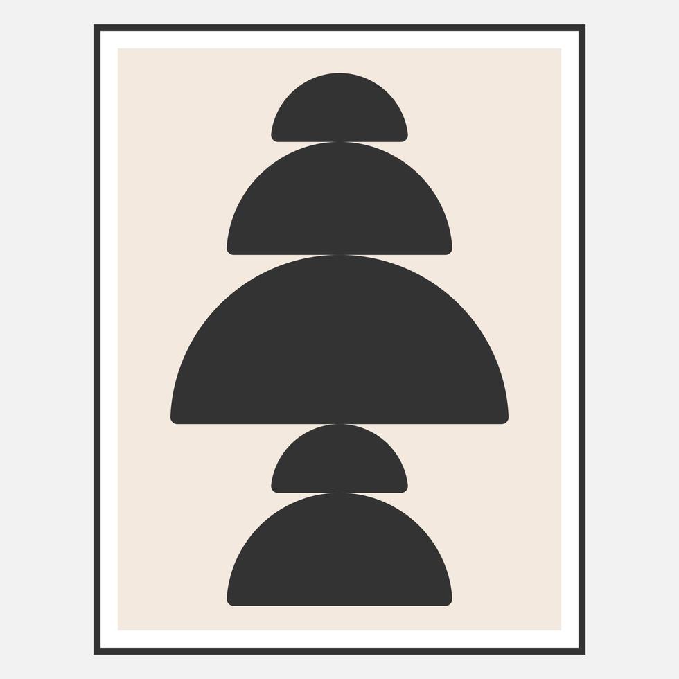 Stacks of abstract semicircles suitable for wall decoration vector