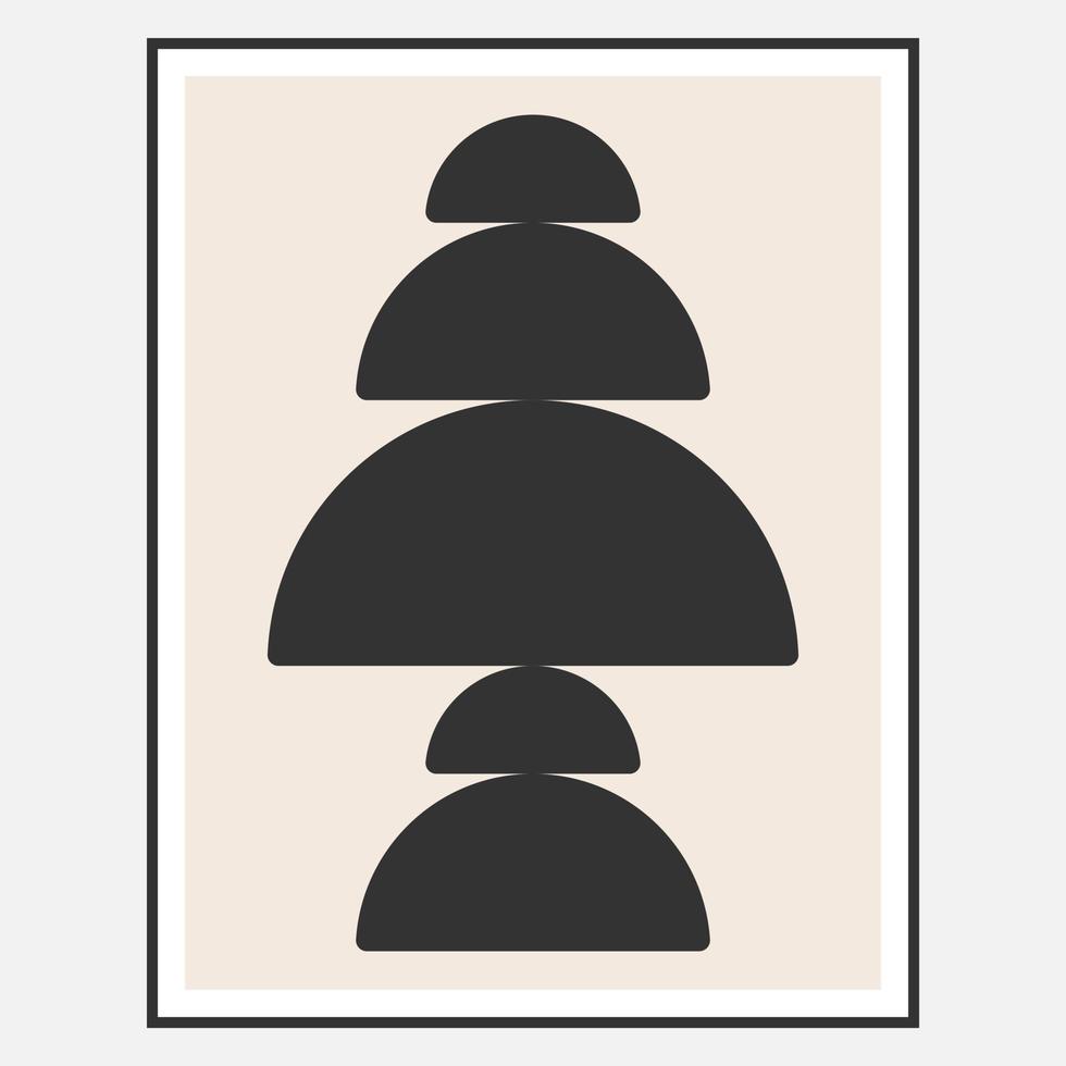 Stacks of abstract semicircles suitable for wall decoration vector