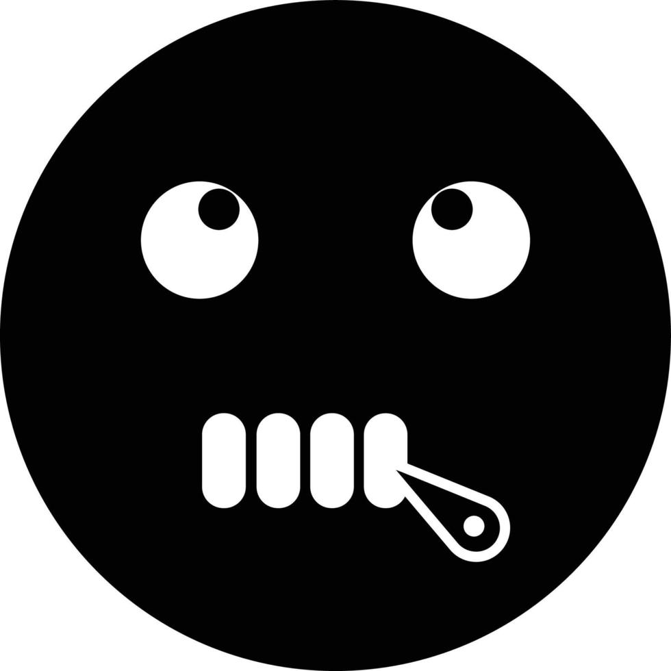 Keep Silent emoji Vector icon that can easily modify or edit
