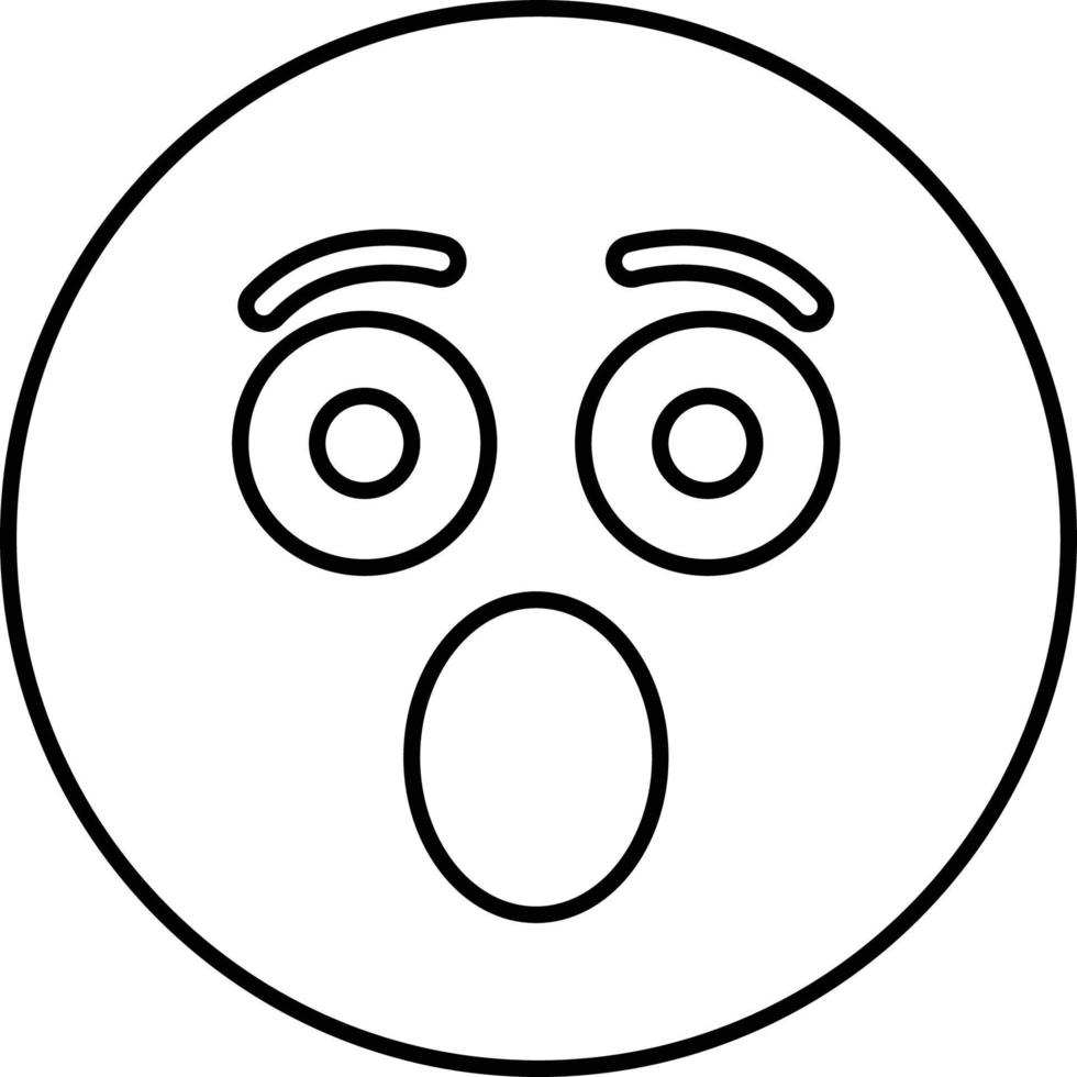 Surprised Emoji Vector icon that can easily modify or edit