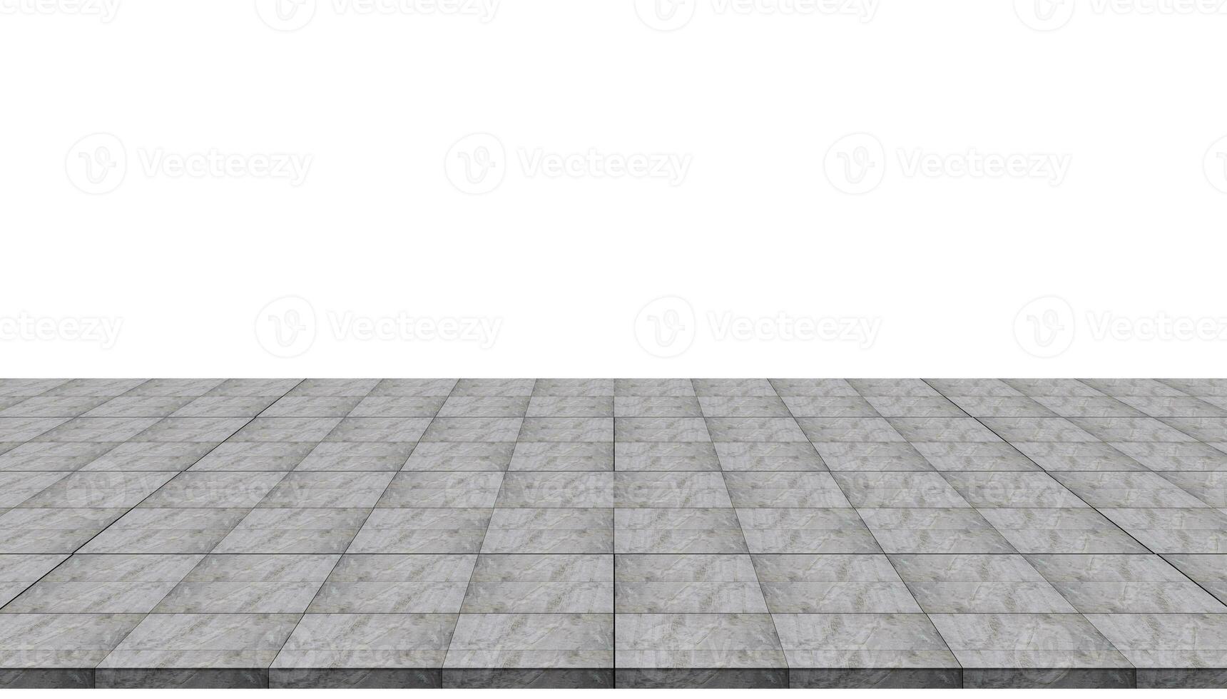 Empty concrete flooring top isolated on white background for display or mockup product. photo