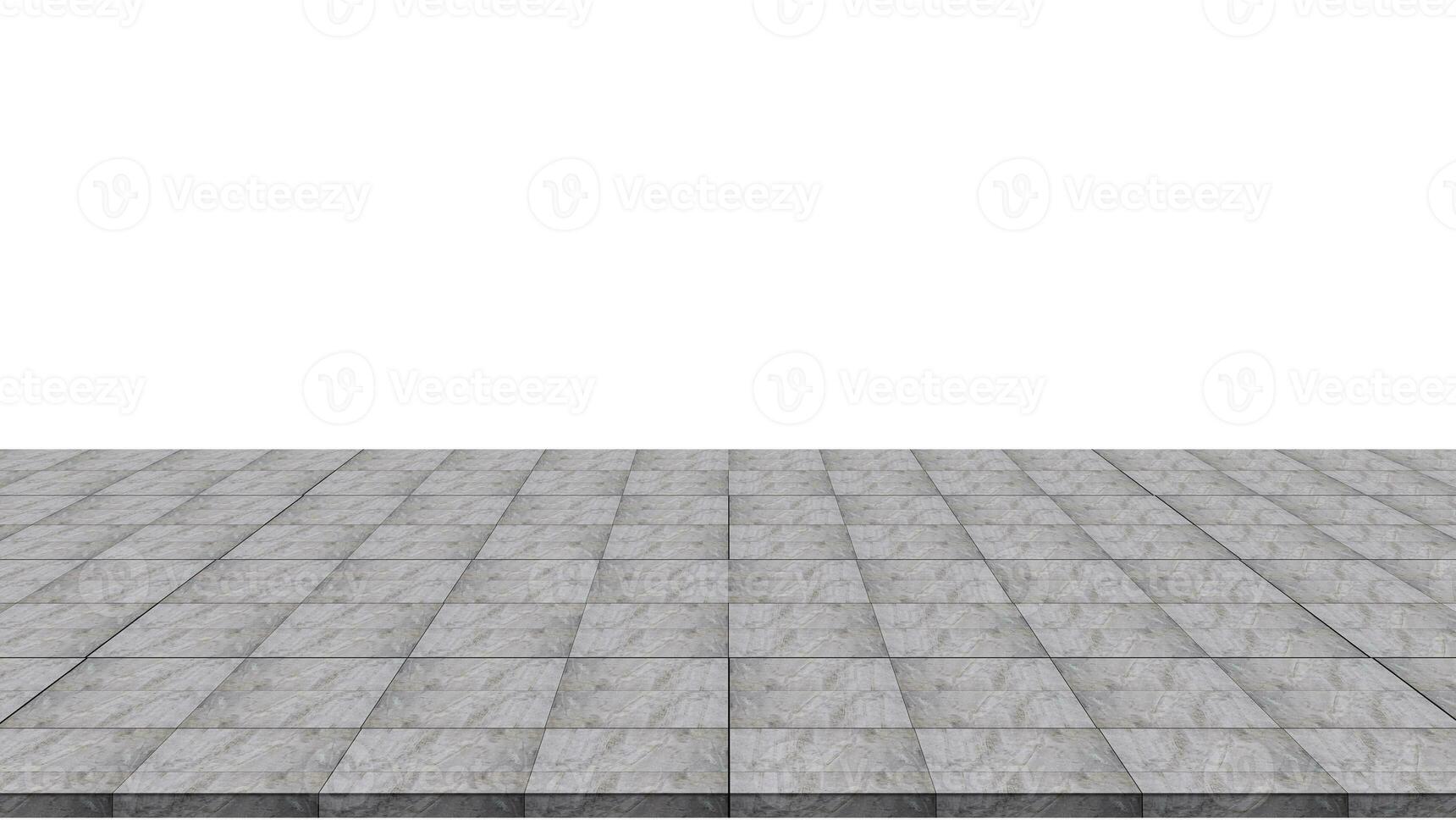 Empty concrete flooring top isolated on white background for display or mockup product. photo