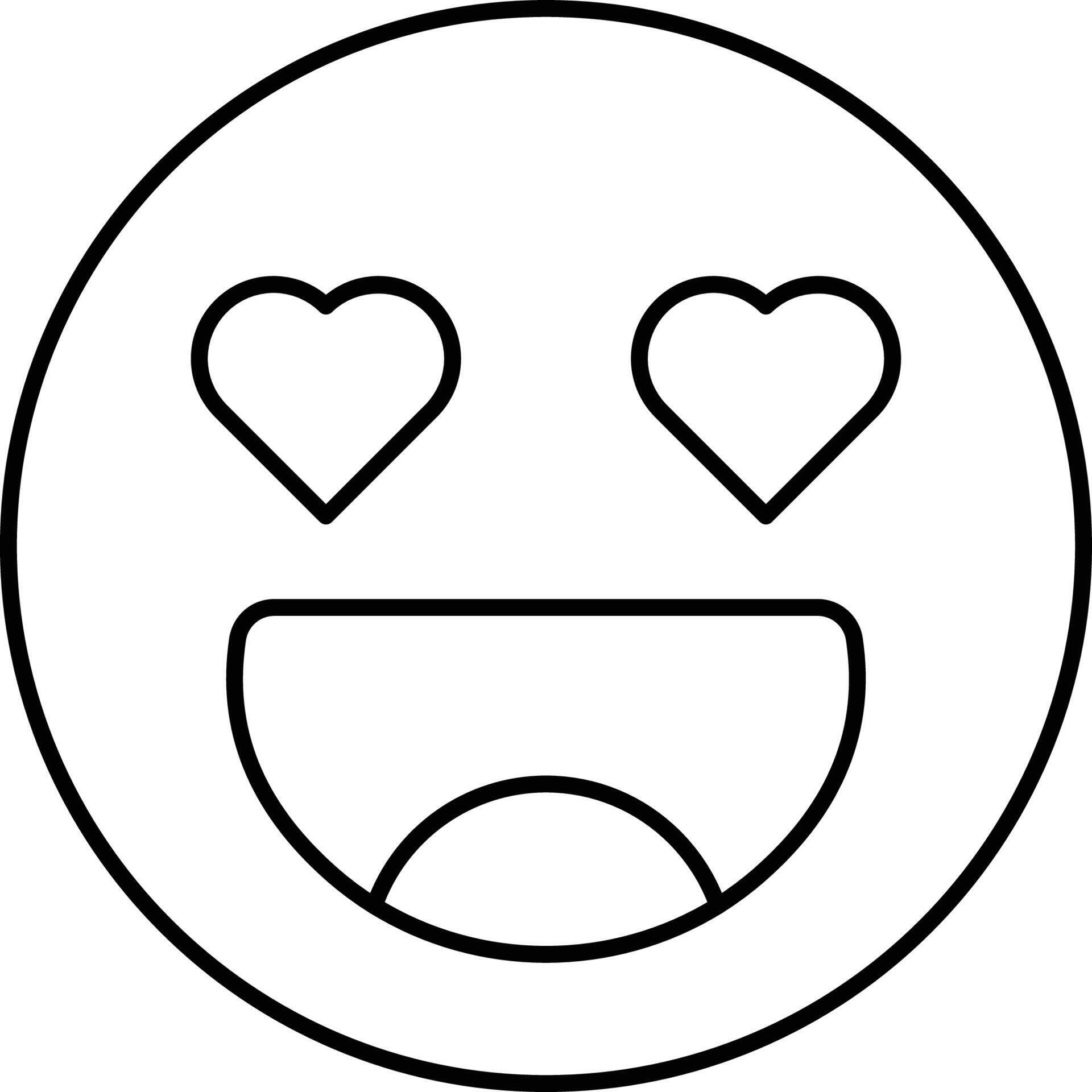 Heart eyes emoji Vector icon that can easily modify or edit 7626382