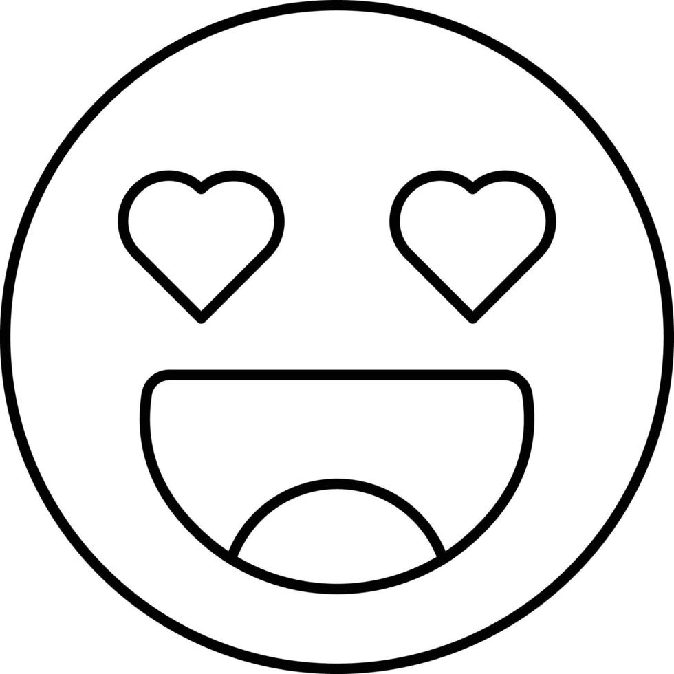 Heart eyes emoji Vector icon that can easily modify or edit 7626382