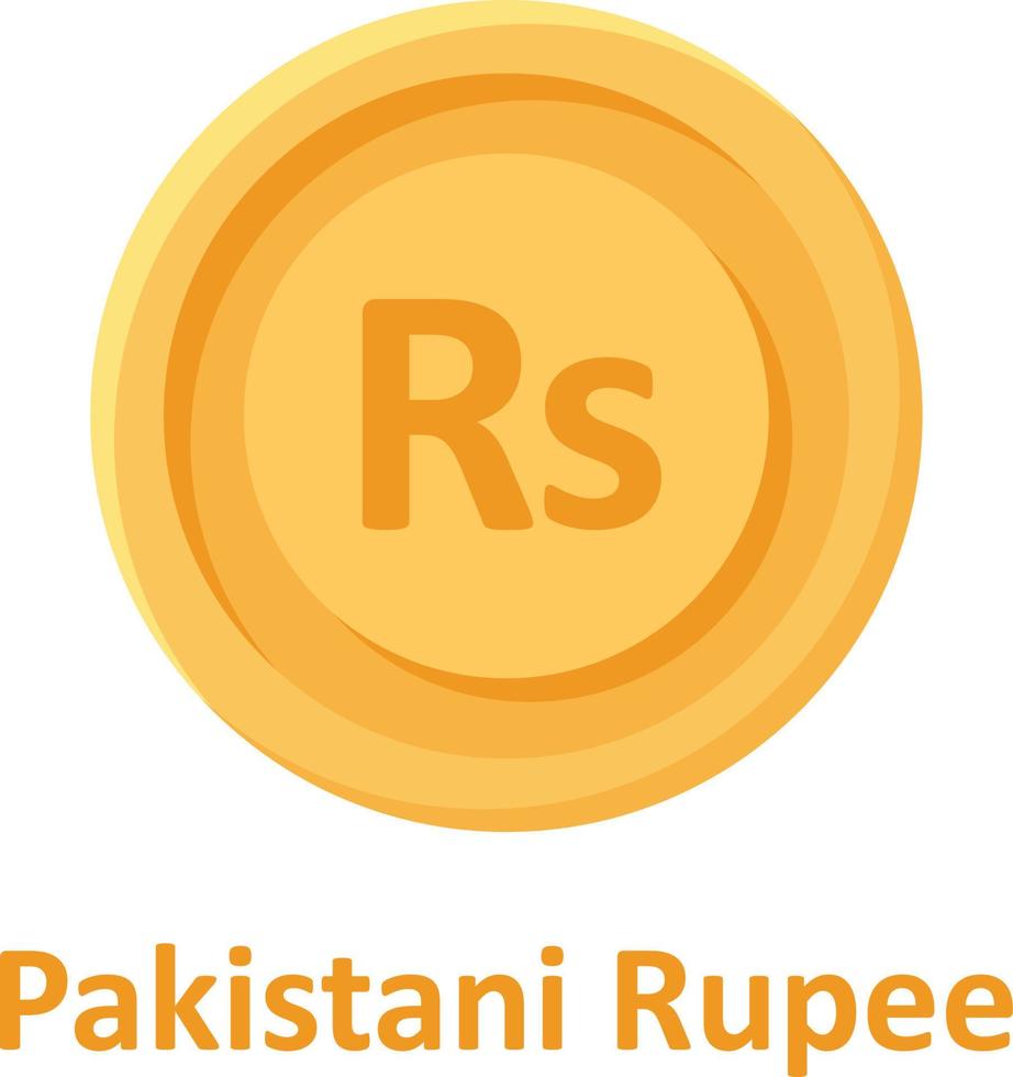 icono de vector aislado de moneda de rupia paquistaní que puede modificar o editar fácilmente