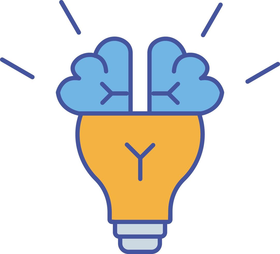 Brain bulb Isolated Vector icon which can easily modify or edit
