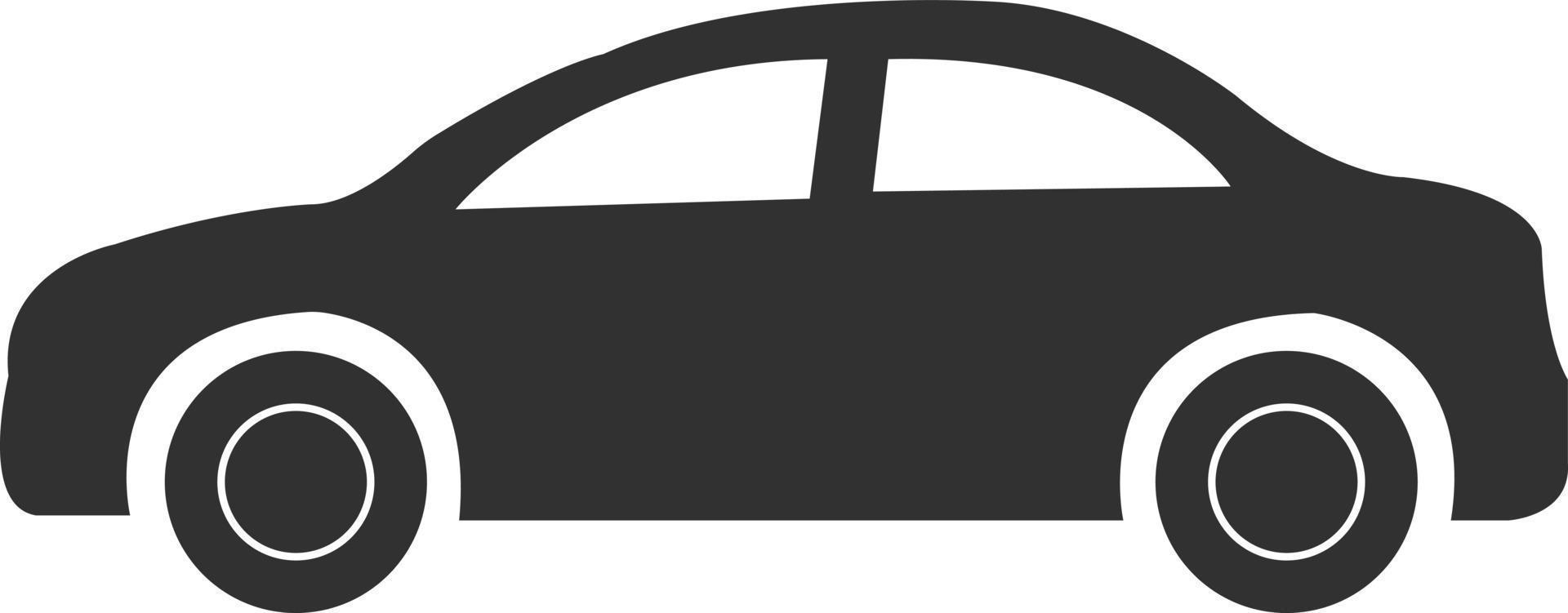 vector del logotipo del icono del coche. monocromo de símbolo de coche negro.