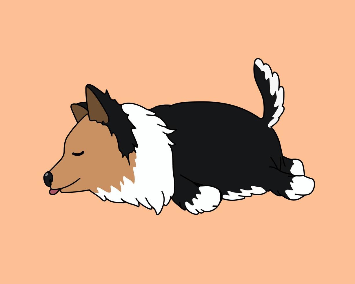 vector e ilustración de dibujos animados de perro cortado