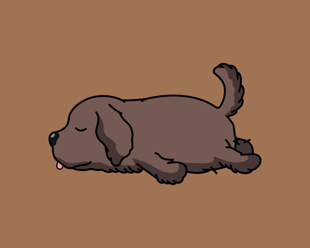 vector e ilustración de dibujos animados de perro cortado